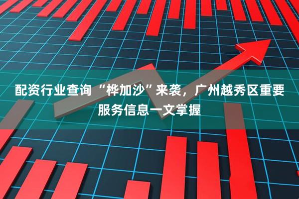 配资行业查询 “桦加沙”来袭，广州越秀区重要服务信息一文掌握