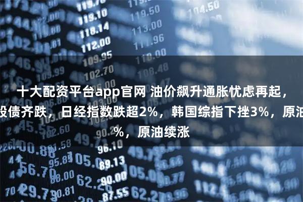 十大配资平台app官网 油价飙升通胀忧虑再起，亚太股债齐跌，日经指数跌超2%，韩国综指下挫3%，原油续涨